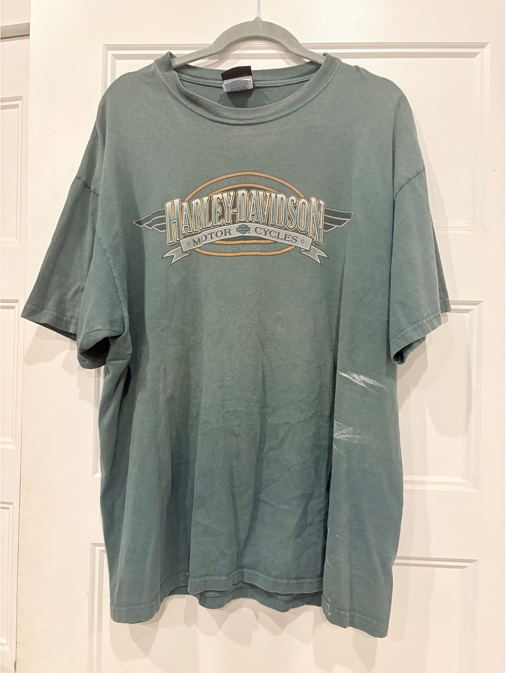Vintage Harley Davidson Warr’s London England Graphic Tee XL Faded Y2K